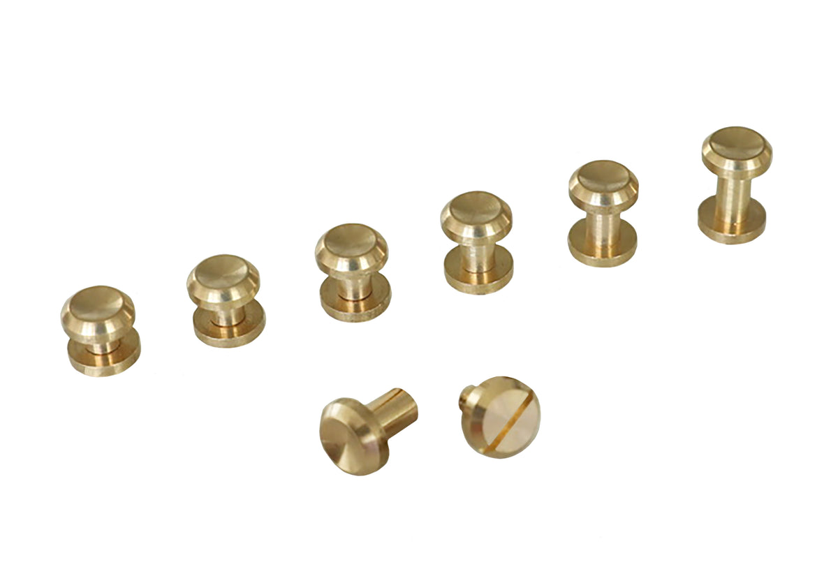 10MM Brass Chicago Screw for Leather, 3/8 Brass Screw Rivets
