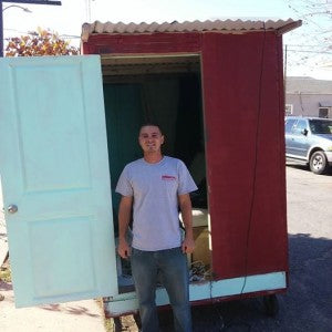 homeless shelter with toilet