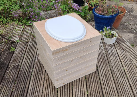Compost toilet box made from DIY instructions 