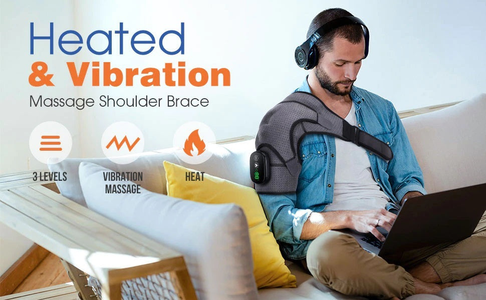 FlaroLief Heated Shoulder Support Brace, Shoulder Compression
