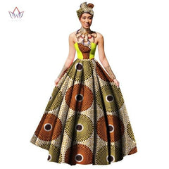 WOMENS AFRICAN DRESS DASHIKIS PRINT BALL GOWN PARTY DRESS PLUS SIZE