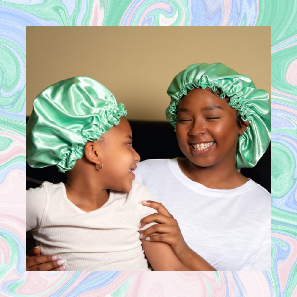 Kids Designer inspired hair bonnets