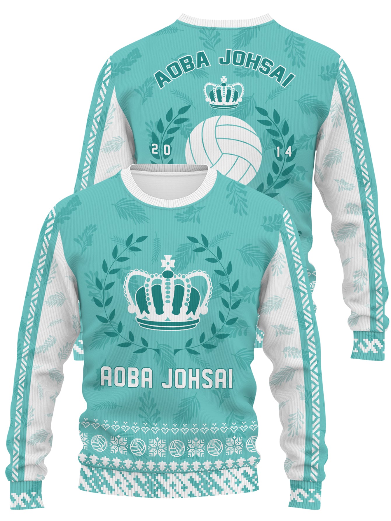 Aoba Johsai Jersey Christmas Unisex Wool Sweater