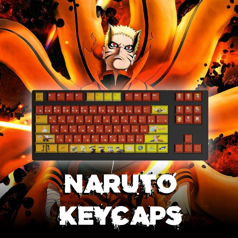 Fandomaniax- Naruto Keycaps | The 7th Hokage Uzumaki Naruto Themed Keycaps