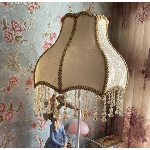 Antique Octagonal Royal Bell Floral Lamp Shade