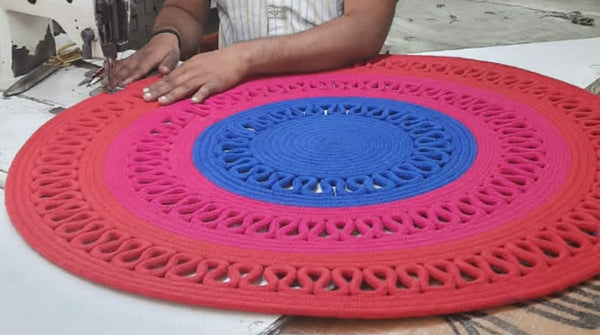 Cotton rug braiding