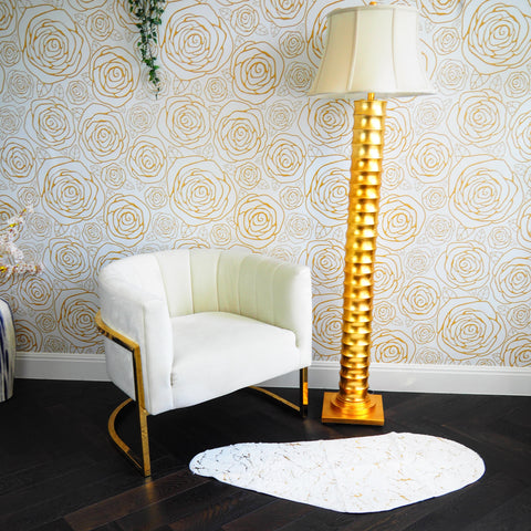 maia homes gold gilded elongated mat