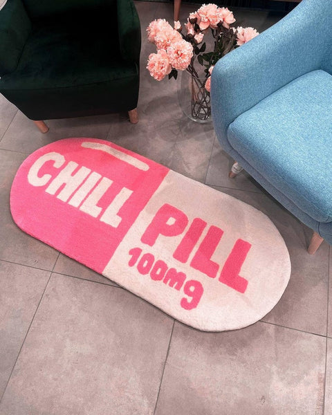 Chill Pill Oval Tufted Rug