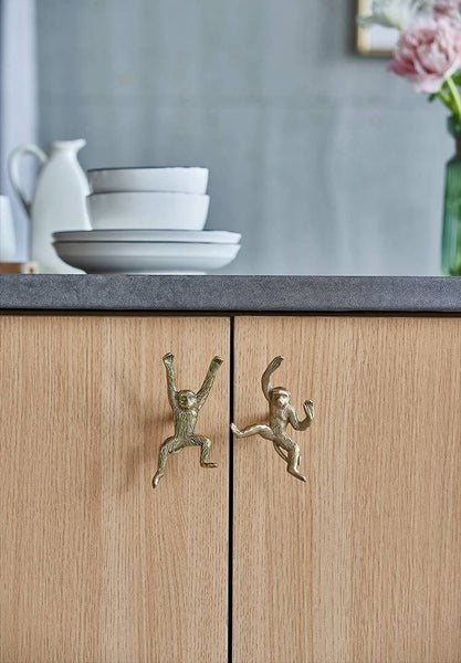 Gold Quirky Monkey Cabinet Drawer Knob