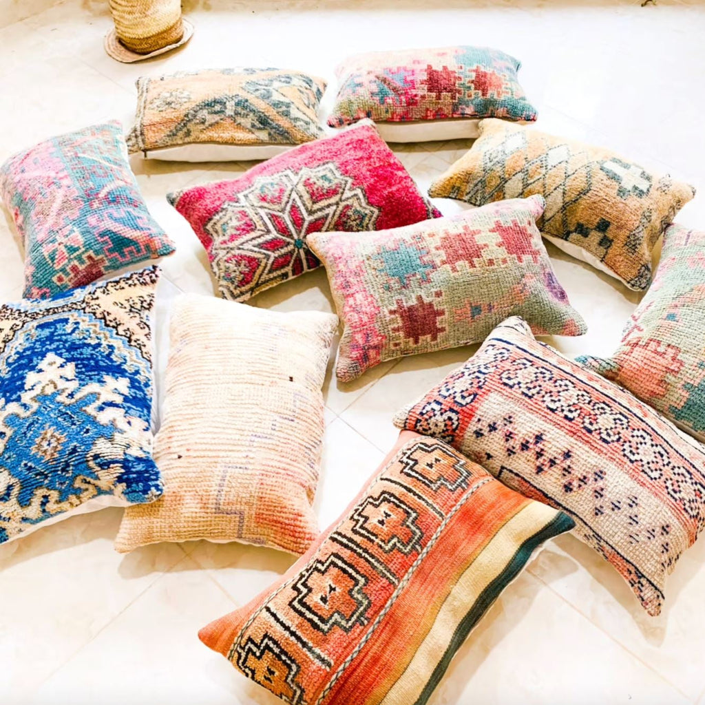One of a Kind Moroccan Kilim Lumbar Pillow Cover