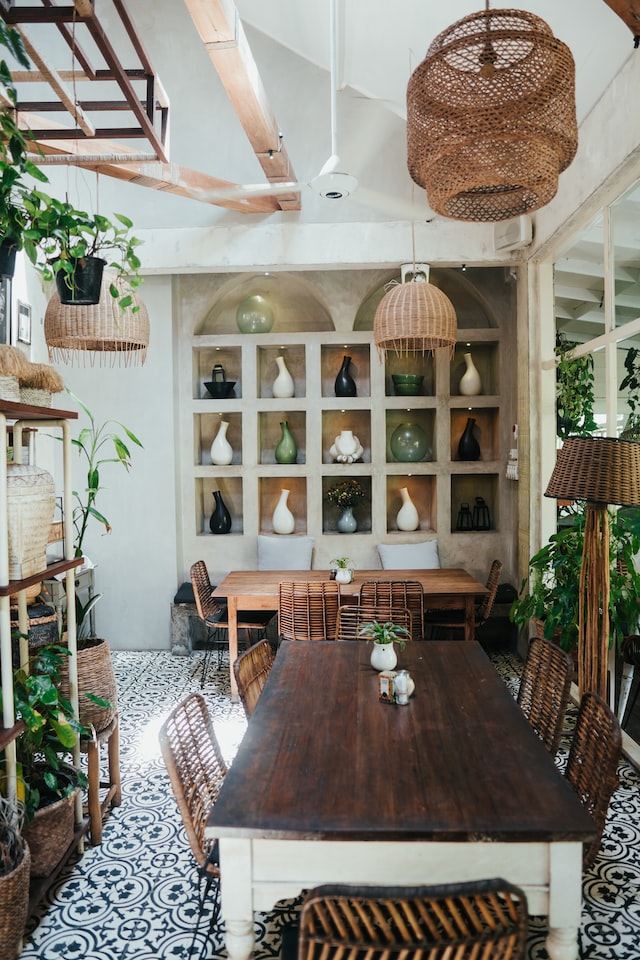 organic modern dining room