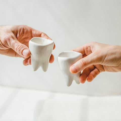 Hand Crafted Porcelain Dental Shot Glass - MAIA HOMES