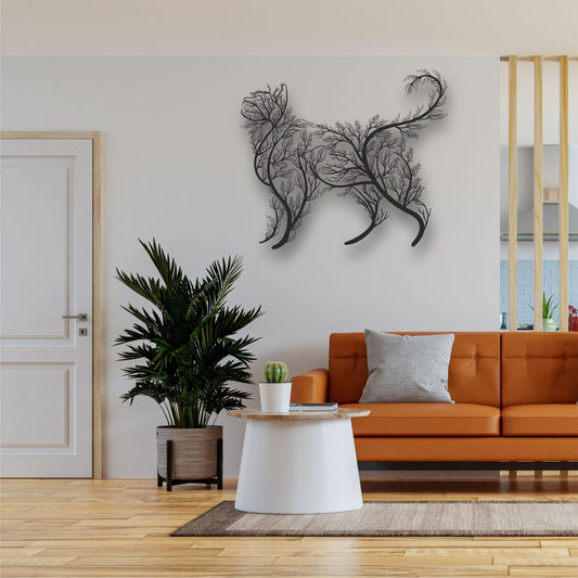 Wolf Family in Nature Metal Wall Art | MAIA HOMES