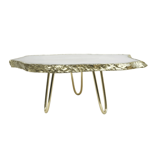 1-Layer Cake Stand with Gold Trim
