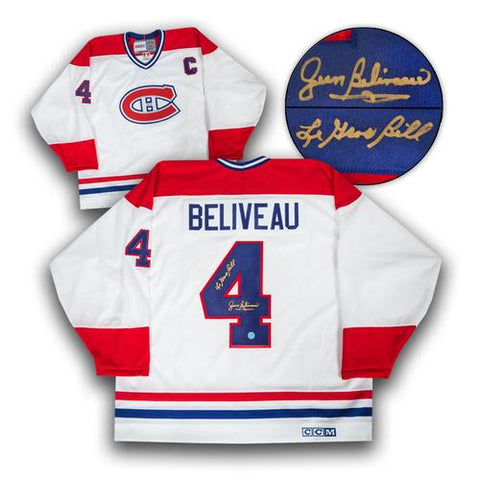 MONTREAL CANADIENS AUTOGRAPHED JERSEY-JEAN BELLIVEAU-HENRI RICHARD