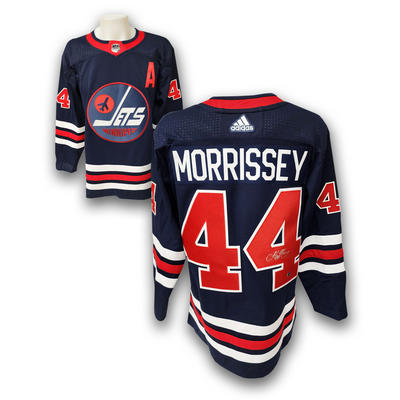 Adidas Winnipeg Jets No44 Josh Morrissey Navy Blue Home Authentic USA Flag Stitched NHL Jersey