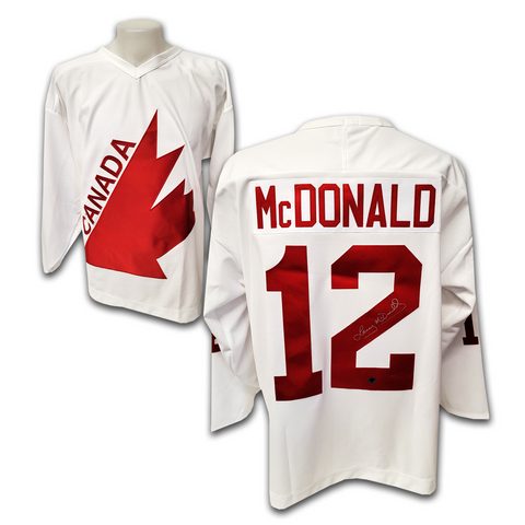 Lanny McDonald Autographed Calgary Flames Jersey w/1989 Stanley