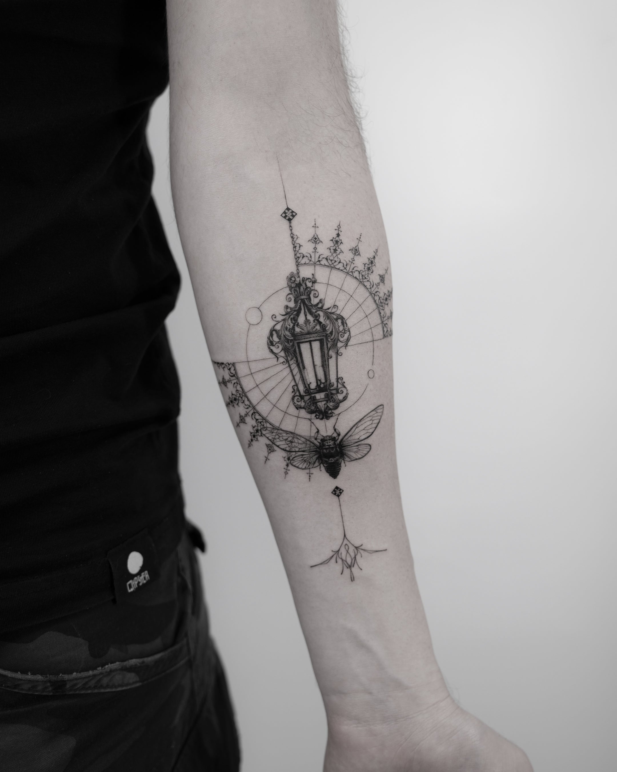Optical illusion balconies tattooed on the arm done by @tsyna.tattoo |  www.otziapp.com | Tattoos, Neck tattoo, Hip tattoo