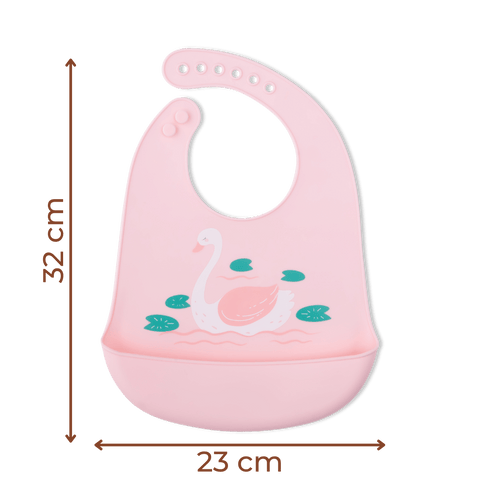 Silicone Baby Mealtime Feeding Bib With Cartoon Print from Tidy Babies