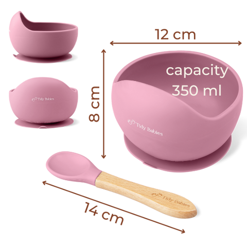 Silicone Suction Base Lip Bowl & Spoon Set