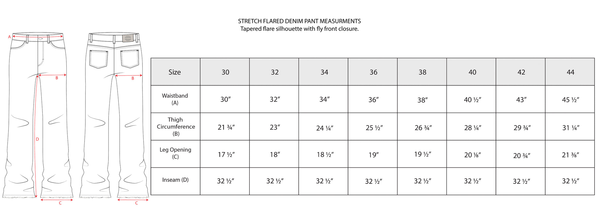 Size Charts – HommeFemmeLA