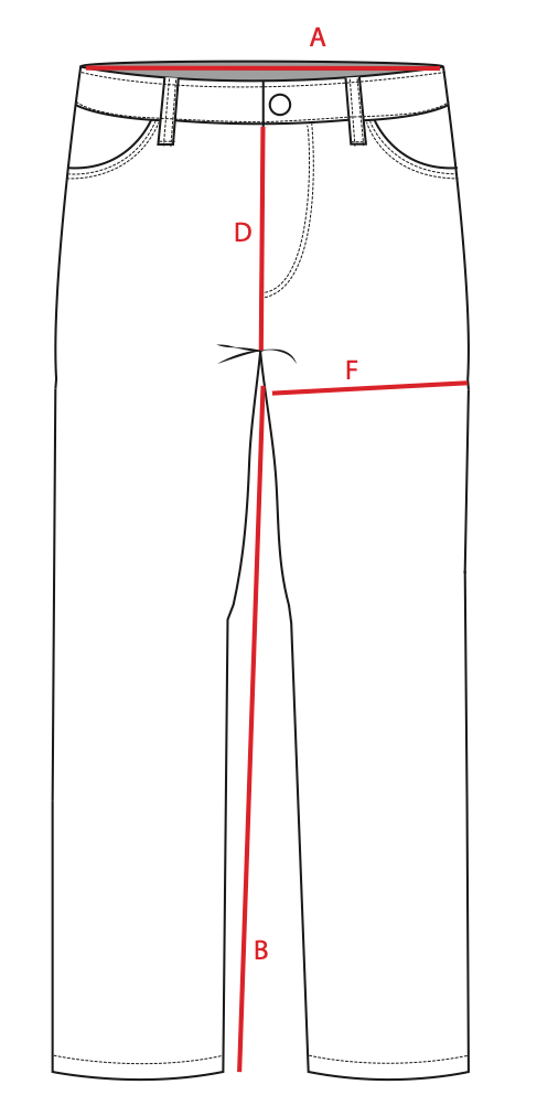 Trademark Denim Size Chart with CAD – HommeFemmeLA