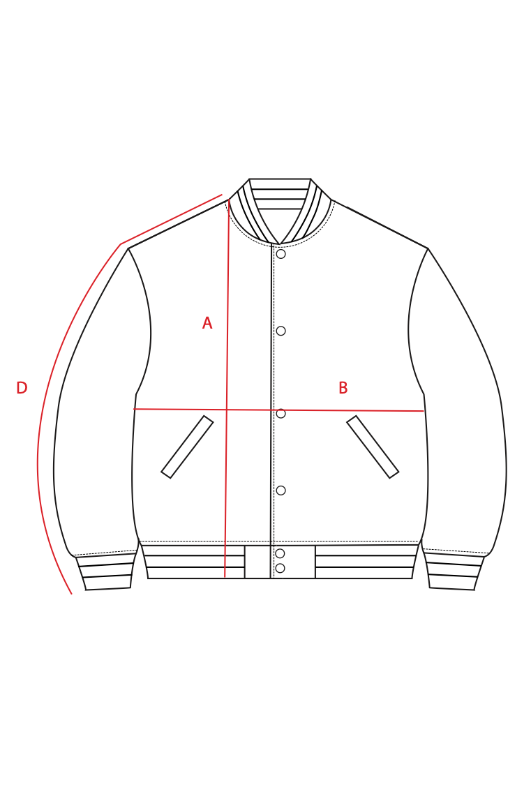 Fall 2020 Letterman Jacket Size Chart – HommeFemmeLA