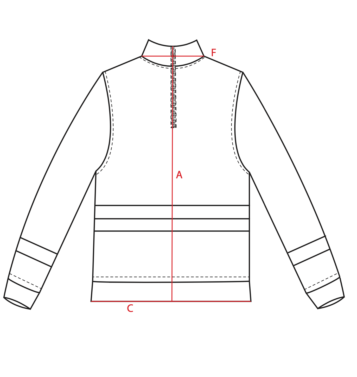 Half Zip Sweater Size Chart - HommeFemmeLA