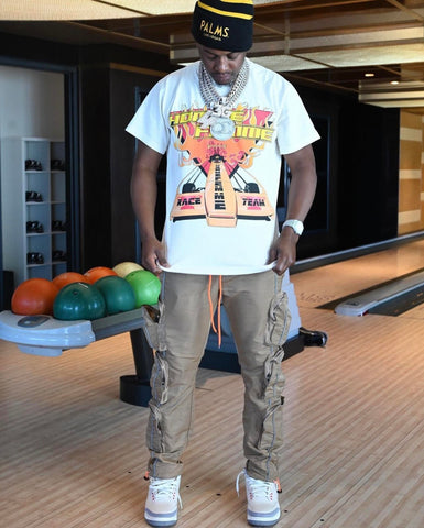 Rapper, Baby Money seen wearing the Homme Femme Formula One Tee. (via @babymoney__) 