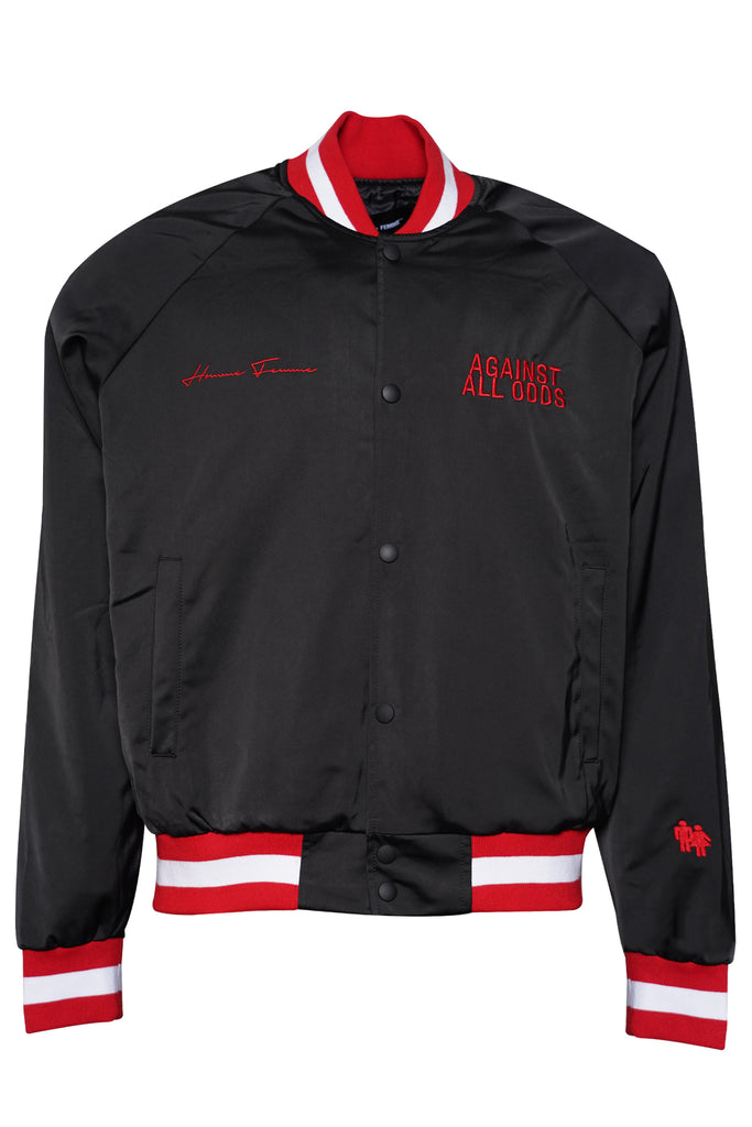 Varsity Jacket Black and Red - HommeFemmeLA