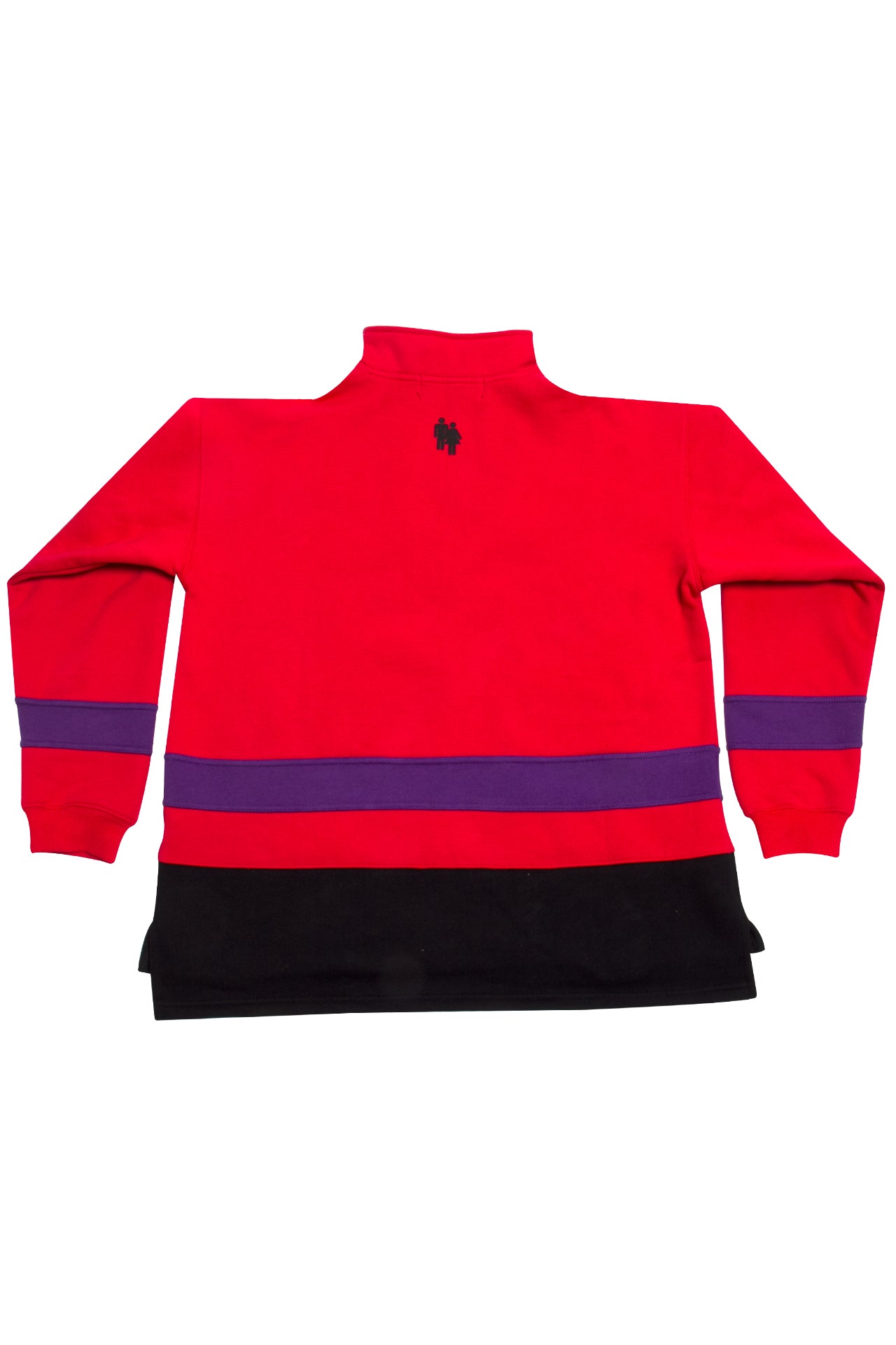 Classic Half Zip Red Purple And Black Hommefemmela