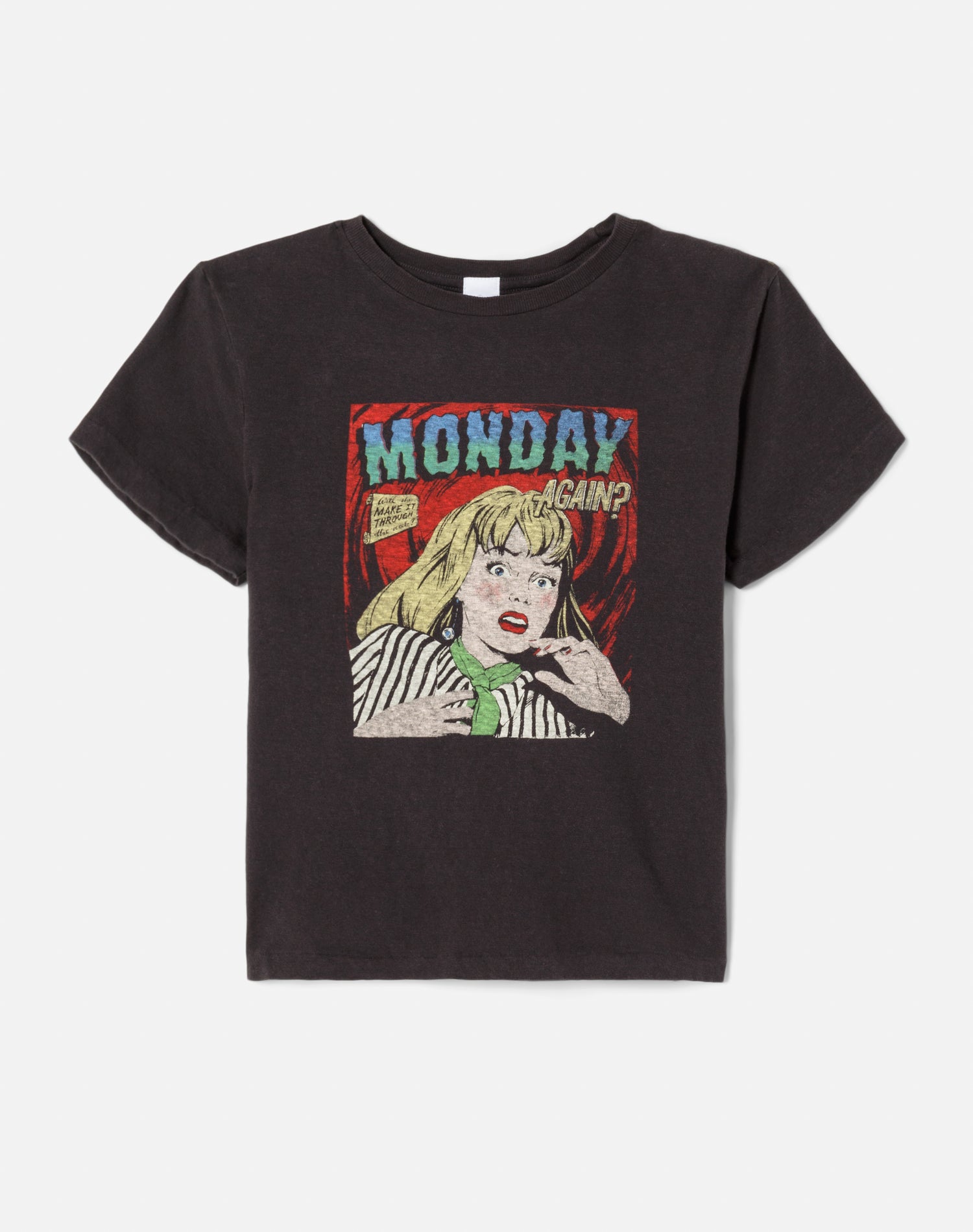 Classic Tee "Monday Again" - Washed Black