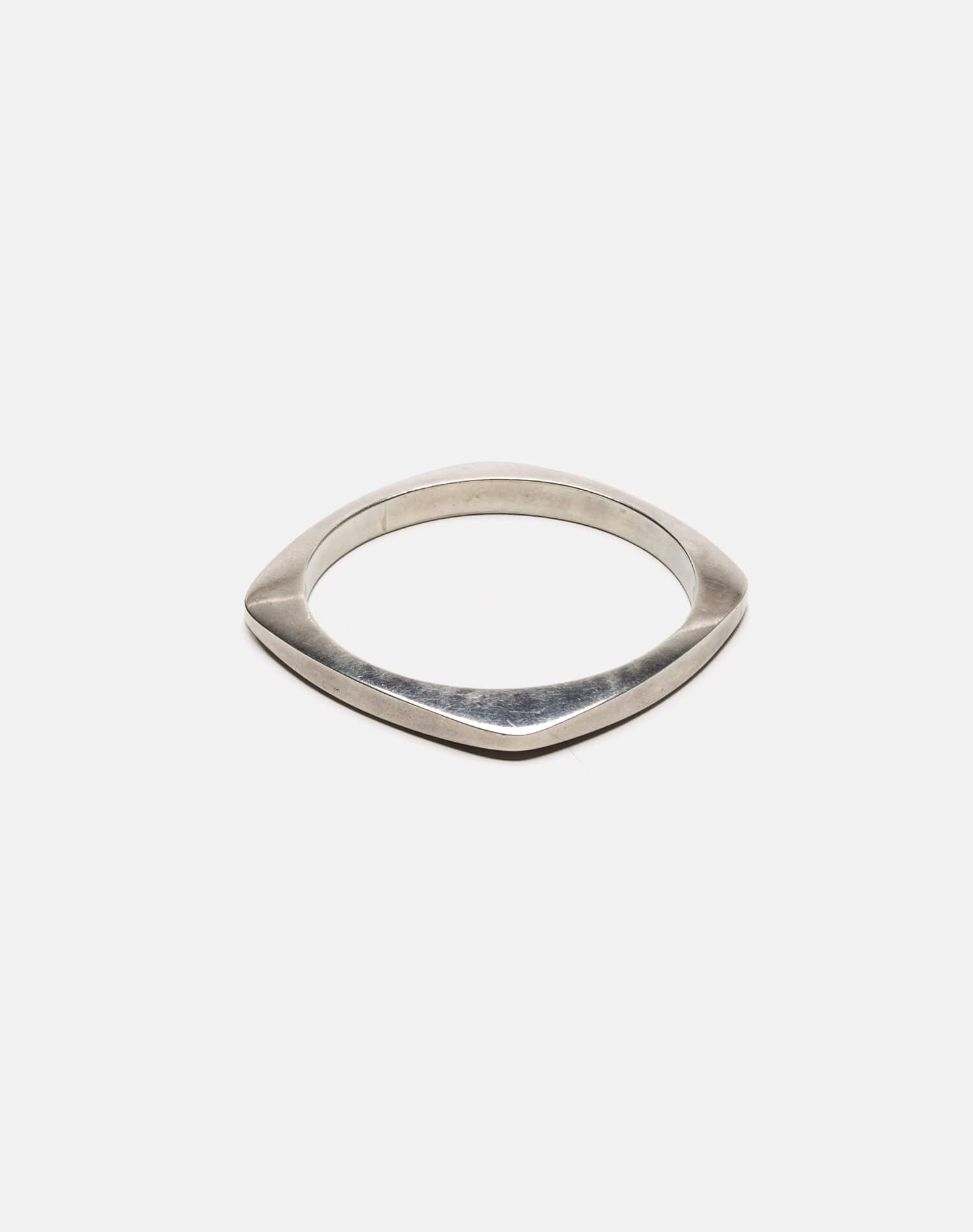 Marketplace 70s Squared Sterling Silver Bangle In Metallic