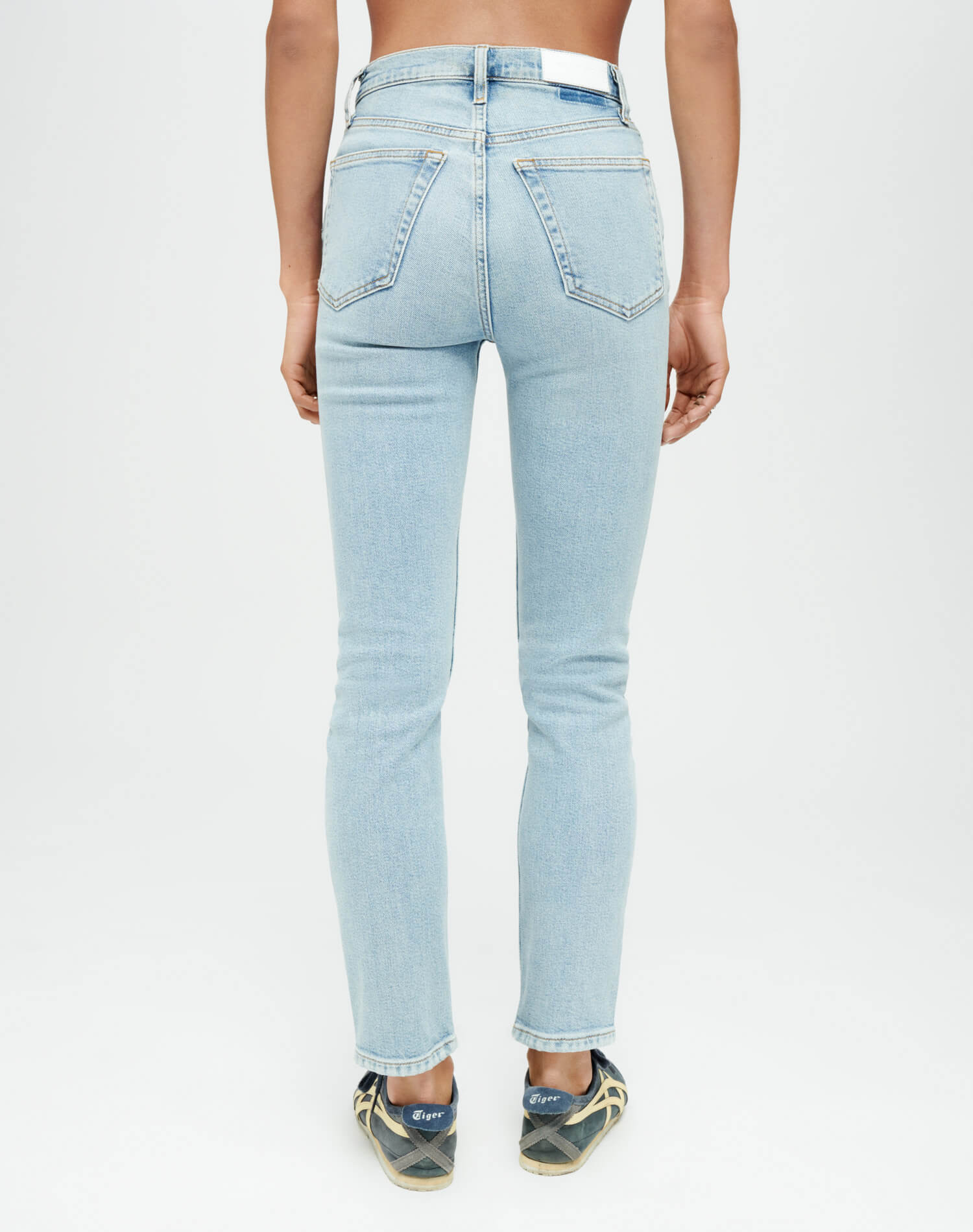 RE/DONE Jeans | Stretch High Rise Ankle Crop in Mid 70s