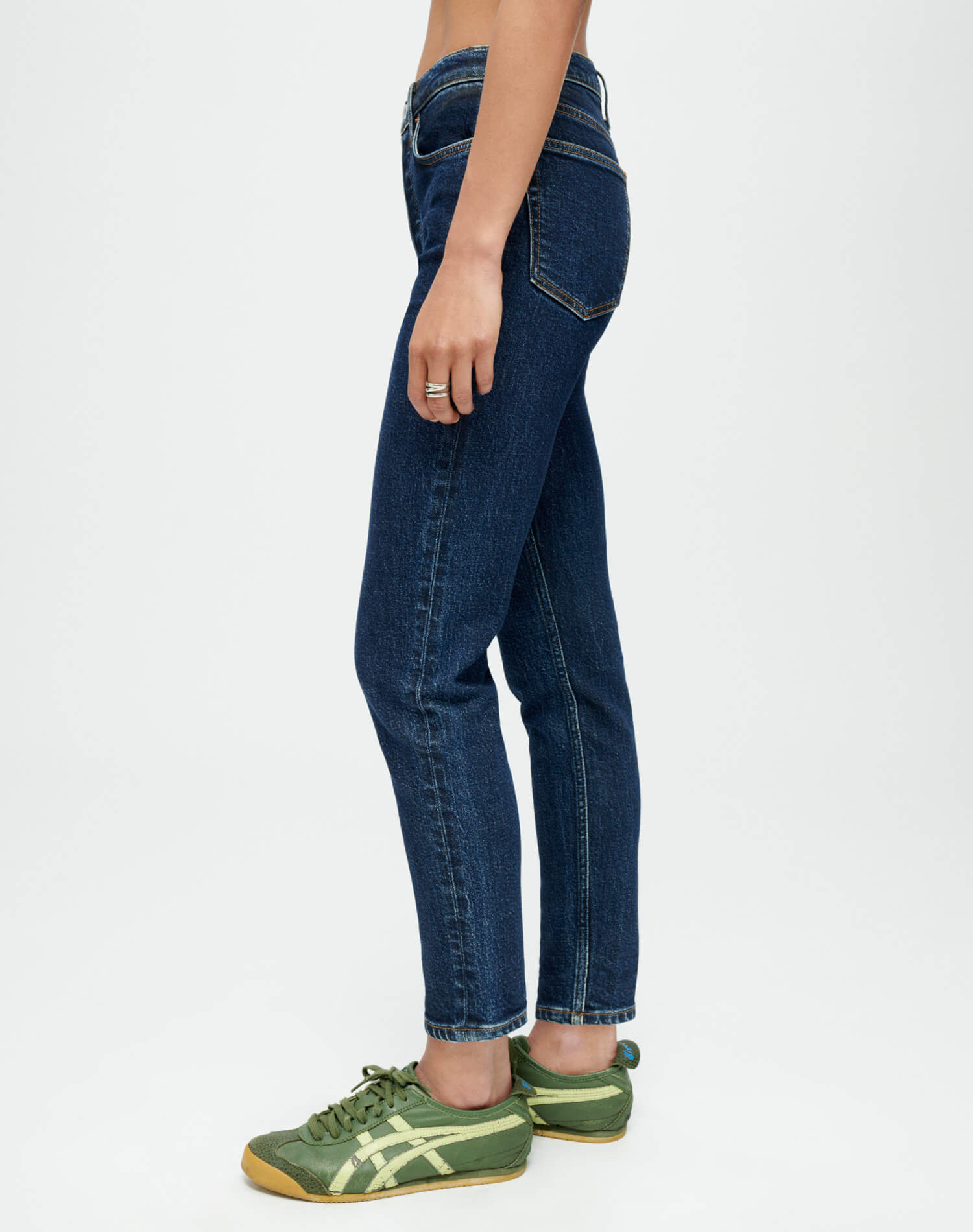 RE/DONE Jeans | Stretch High Rise Ankle Crop in Mid 70s