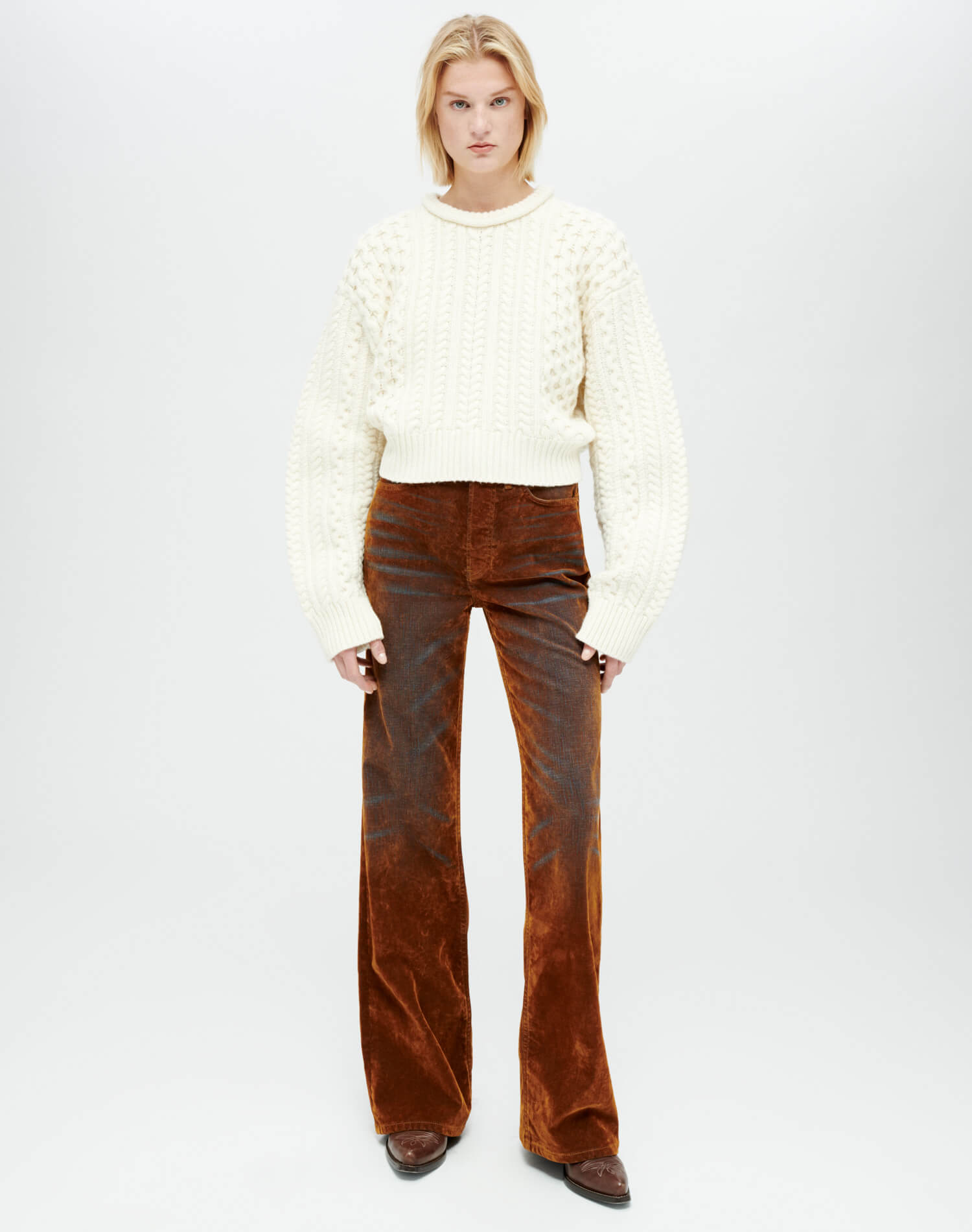 RE/DONE 70S CORDUROY LOOSE FLARE Jeans - Ginger Cord