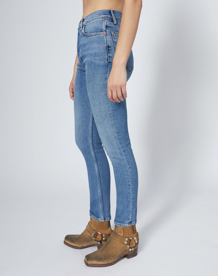 RE/DONE Jeans | Stretch High Rise Ankle Crop in Mid 70s