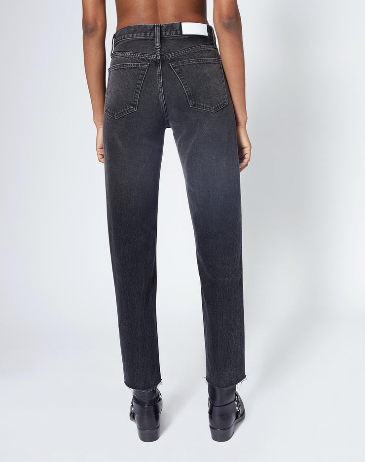 RE/DONE Jeans | High Rise Stove Pipe in Light Vain