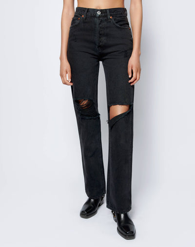 redone high rise loose black