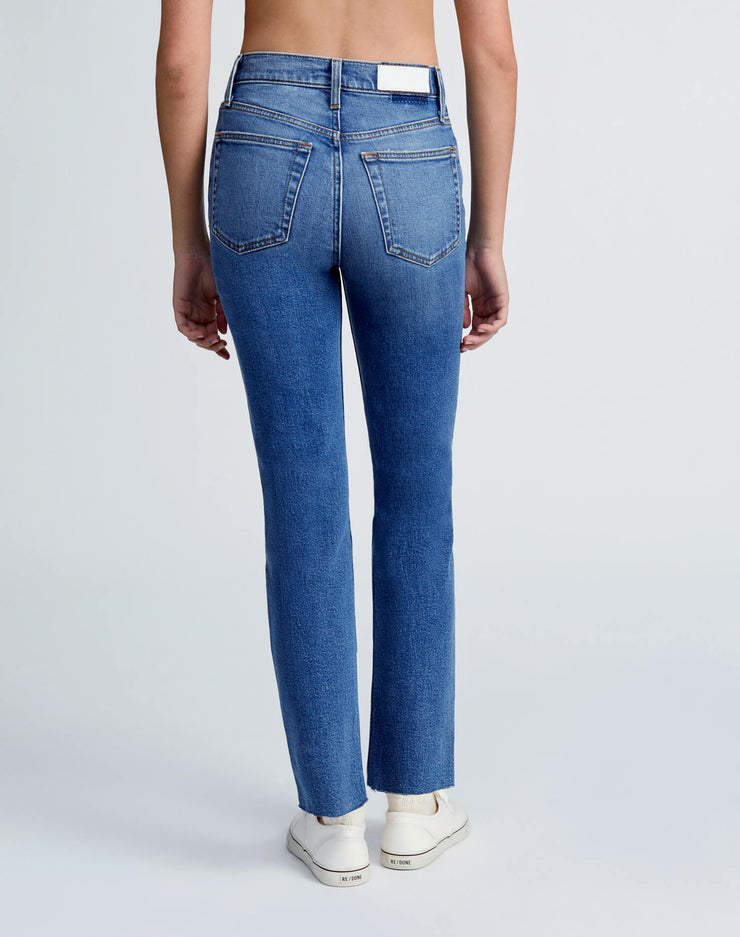 RE/DONE Jeans | Comfort Stretch High Rise Stove Pipe in Mid 70s
