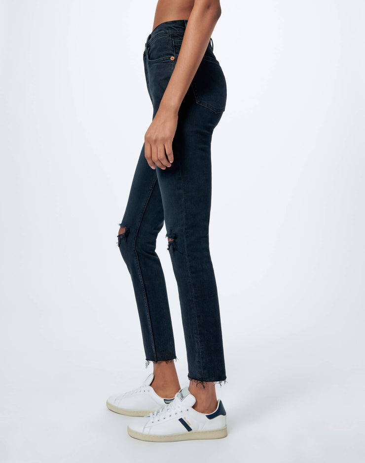 redone high rise ankle crop stretch