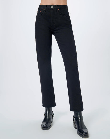 black redone jeans