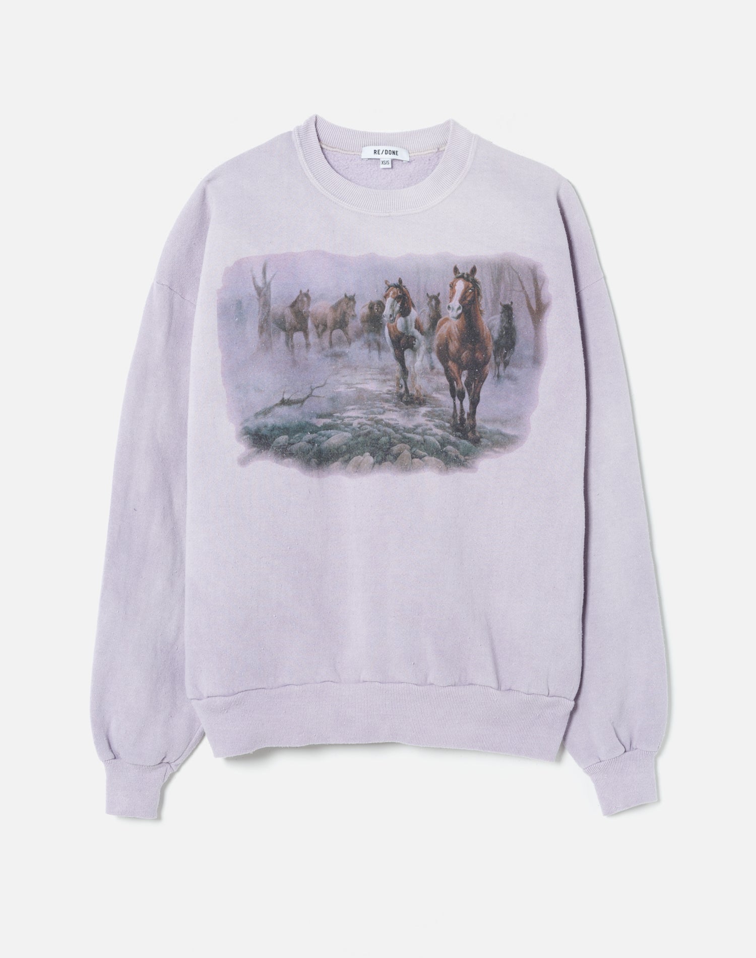 Upcycled Animal Sweatshirt - Heather Lilac