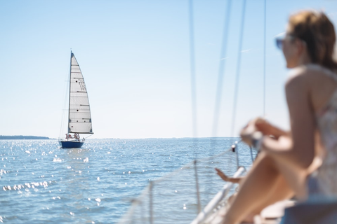 sailing on a boat