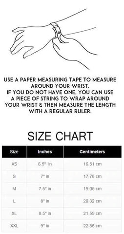 Image of bracelet size guide