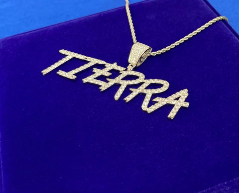 Image of custom name necklace | icy name pendants