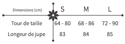 Guide des Tailles Jupe Fleurie Hippie