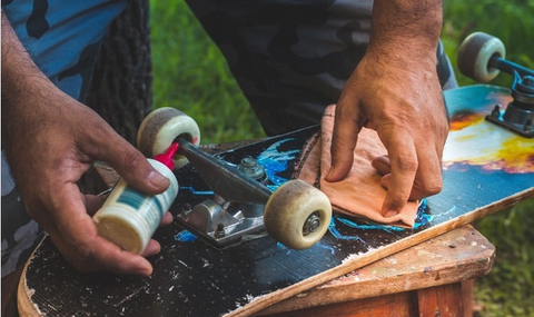 clean electric skateboard