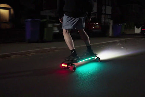 electric skateboard lights