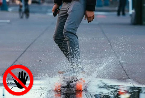 avoid riding on wet roads